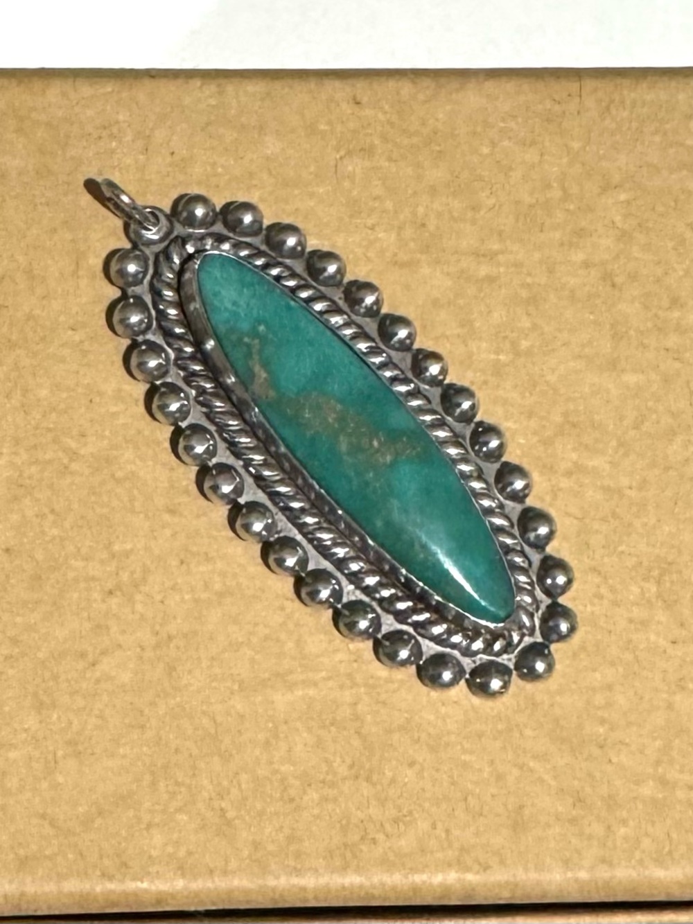 Vintage Turquoise Sterling Silver Pendent